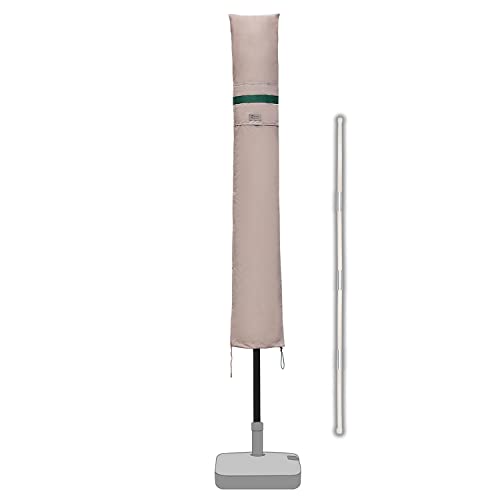 Sekey Sonnenschirm Schutzhülle mit Stab, Abdeckhauben für Ø 200 cm / 200×150 cm / 200×125 cm Gartenschirm,Abdeckung für Balkonschirm, 100% Polyester, wasserdicht, Khaki