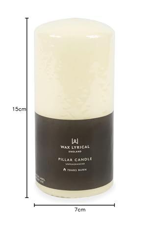 Wax Lyrical Unscented Pillar Candle 7X15CM Ivory - Image 2