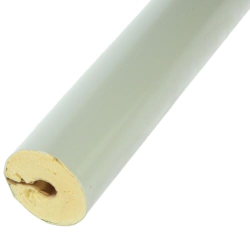 Sanitärshop Baustoffe & Sanitär Set Armacell/Armalok Rohrisolierung Rohrschale PUR Rohrschale PVC Ummantelung 100% Isolierung für Warmwasser und Heizungsleitungen (Rohrschale 1m - 10 Stück, 28x20mm)