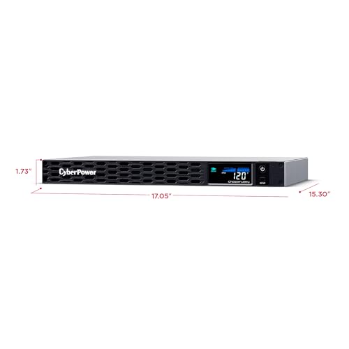 Image of CyberPower CP1000PFCRM1U PFC Sinewave UPS Battery Backup | 1000VA /600W, 6 Outlets, AVR, 1U Rackmount, UL Certified