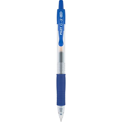 Image of Pilot G2 Retractable Premium Gel Ink Roller Ball Pens, Ultra Fine Point, Blue Ink, Dozen Box (31278)