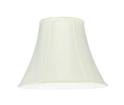 Image of Aspen Creative 58053A Bell Uno Lamp Shade in Chiffon White, 7 inch Top x 14 inch Bottom x 11 inch Slant Height, Slip UNO 36mm