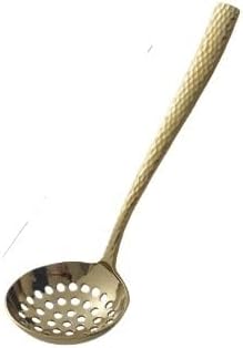 Silverware Flatware Set, 1/4/6/8/10/12 Pcs 304 Stainless Steel Large Soup Shell Hot Pot Colander Household Small Colander(Silver,8 Pieces)