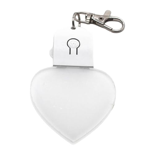 Jingmiger Chaîne de clé en forme de cœur légère, lumière pour sac | Lampe de nuit pour sac à main | Portefeuille Glow Heart Light LED Lampe de sac à main portable pour femmes filles