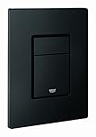 GROHE Even - Flush Plate for Concealed GD2 Cisterns (Water-Saving, Dual Flush with Start-and-Stop Activation for Pneumatic Drop Valve AV1, Easy to Install), Size 156 x 197 mm, Phantom Black, 38966KF0