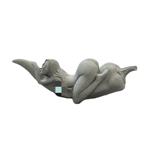 Mqnnfc Estatua de Diosa Desnuda con Chile, Estatua Femenina Desnuda durmiendo sobre Chile, Figura de Mujer tetona de Piedra Artificial, Adorno de Arte Corporal de Chica con Busto Desnudo Sexy