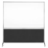 DivideWrite Mobile Whiteboard | Double Sided Dry Erase Board | Portable Office Cubicle Partition | D