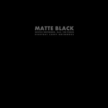 Paperback Matte Black Sketch Notebook, 8x8, 100 Pages (Big Square Sized Notebooks) Book