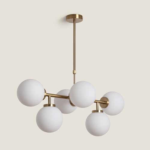 Lámpara de techo regulable en altura con 6 luces para salón moderno 3