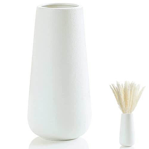 Vases en Céramique Blanche, Vase Blanc Design, Vase en Céramique Moderne, Vase Decoratif Design, Vase à Fleurs Décoratif, Vase Moderne pour La Maison Décor Salon Bureau Cuisine Table Ornement
