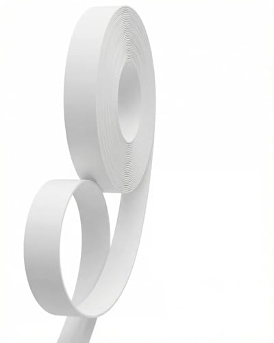 Image of Melamine Edge Banding,3 /4 in * 50 fe pre Coated hot melt Adhesive,Used for Flexible Veneer Edge Edging,for Cabinet and Furniture Repair (1， White，3 /4in*50ft)