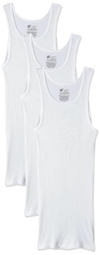 Hanes Men's 3-Pack A-Shirt, White, X-Large