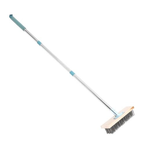 Unomor Ergonomic Handle Floor Cleaning Brush 138cm Stainless Steel Pole Deck Brush Long Handle for Weeding and Roof Cleaning