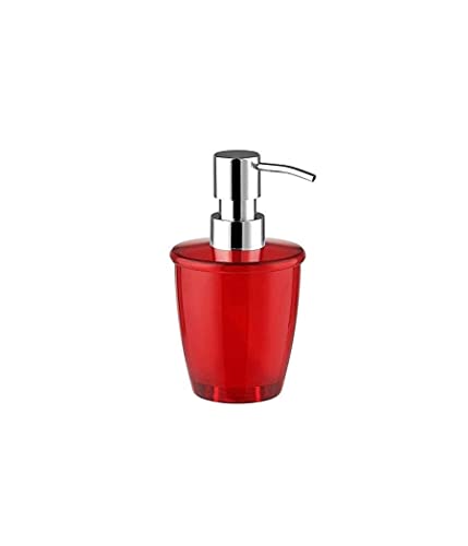 GLJTUO Dispensadores De Jabón Botella Dispensador De Jabón Manual Plástico Desinfectante De Manos Botella Dispensador De Jabón 280Ml Cocina, Baño Cocina Baño,Red