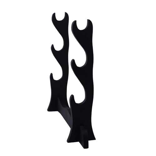 Image of Offo 3-Step Wooden Katana Stand | Wall Mounted Display Holder for Katana & Ninja Blades | Double-Layer Elegant Rack for Living Room, Bedroom, Office & Store Decor
