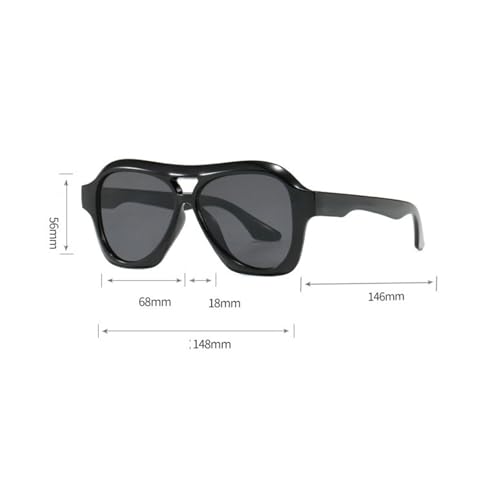 helena Big Frame Luxury Square Vintage Pilot Sunglasses Women For Men Punk Popular Oversized Outdoor Sun Glasses UV4004