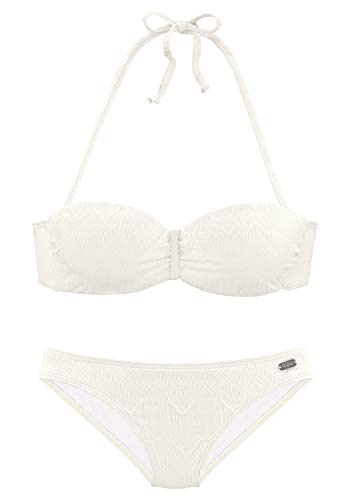 Buffalo Damen Bügel-Bandeau-Bikini in 3 aktuellen Unifarben, Top mit...