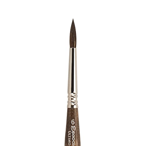 Image of Escoda Ultimo Series 1526 Synthetic Squirrel for Watercolor Brush, Travel Brush, Round Size 6
