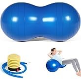anti-burst rubber peanut shape gym ball | round shape swiss ball for exercise, workout, yoga, pregnancy, birthing, balance & stability, grey