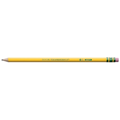 ticonderoga wood-cased pencils pre-sharpened 2 hb soft yellow 72 count