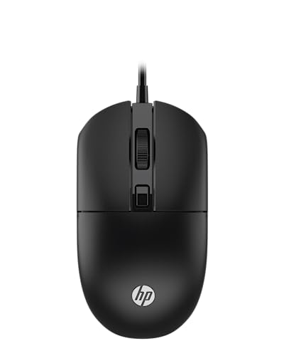 (Refurbished) HP M070 Ergonomic Wired Mouse/ 1.5M USB Cable/Optical Engine/Accurate Positioning/ 1600 DPI with Adjustable DPI 1000-1200/3 Years Warranty