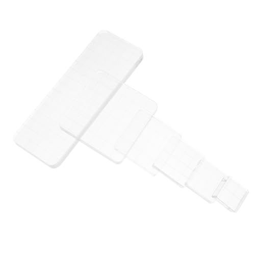 Uonlytech 6Pcs Clear Acrylic Stamping Blocks with Precision Grid Lines for DIY Crafts Scrapbooking and Card Making Versatile Stamping Tools for All Skill Levels