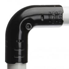 BIS Metal Unique Bargains Hole Dia Lean Tube L Shape Connector Pipe Clamp (28 mm, Black)