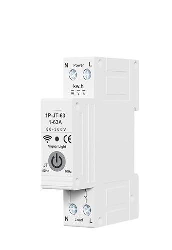 Disjoncteur 63A avec compteur kWh et télécommande connectée pour tableau électrique