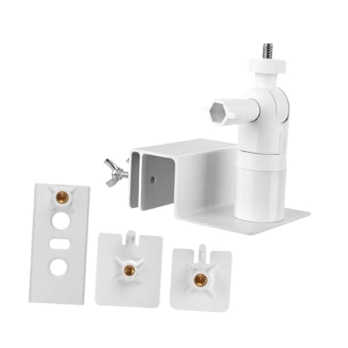 rockible Security Camera Bracket Adjustable Siding Clips Professional Rotatable Surveillance Camera Holder Wall Mounted for Dormitory, White