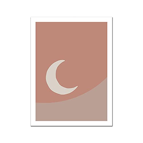 Cuadro Boho Sun Moon para decorar un salón moderno con láminas nórdicas de lienzo 2