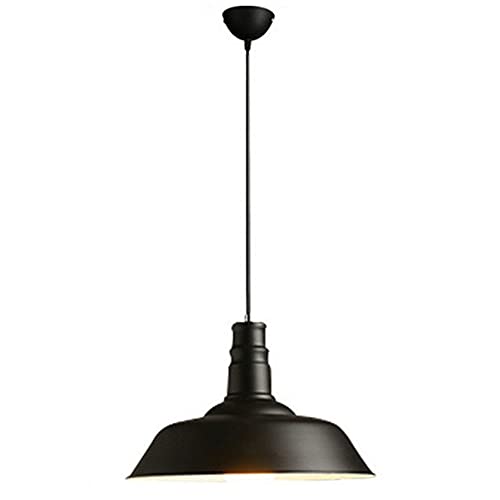 Lustre industriel de couleur macaron en métal suspendu au design épuré