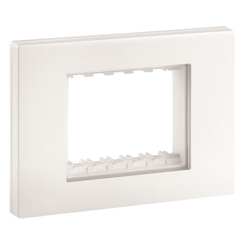 Vimar 30943.00 Calotta da parete IP55, 3 moduli Linea, con viti, per scatole da incasso 3 moduli, bianco