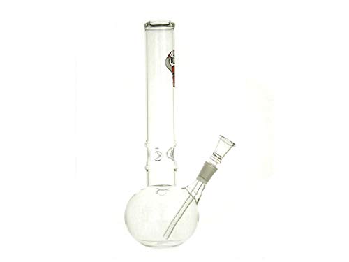 Mr. Bullet - Glas EIS Bong - 30cm / Ø40mm - Kugel mit geradem Zylinder, Eiskerben und Logo Aufdruck - 14,5mm Chillum… – Bild 3