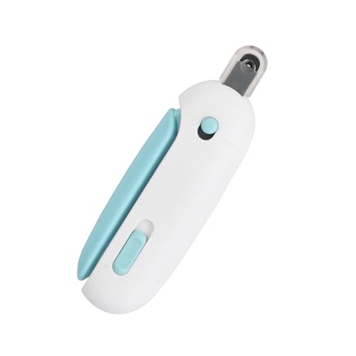 Olinner Cortauñas Gato Profesional, Corta Uñas para Gato y Perro con Protección de Seguridad para Cuidado en Casa y Viaje, Hoja Acero Inoxidable Mango ABS Antideslizante Ergonomico