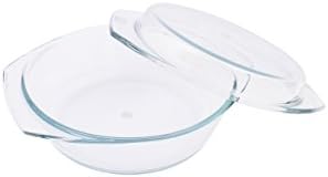Borosil Oven and Microwave Safe Glass Serving Casserole Bowl with Glass Lid (1.5L, Transparent)