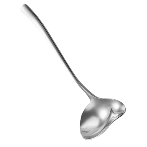 VERDANVERSE Cuchara para Salsa Pequeña de Acero Inoxidable con Diseño Único y Mango Cucharón para Sopa y Aderezos Utensilio Resistente para Cocina y Profesional