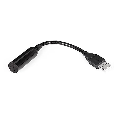 Vaguelly Mini USB Microphone for PC and Laptop Portable Black USB Recording Microphone with High Sensitivity Flexible Neck Operation for Sound Capture