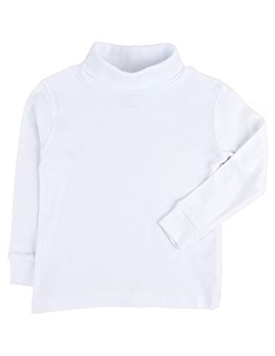 Image of Leveret Girls Boys & Toddler Solid Turtleneck 100% Cotton Kids Shirt (2 Toddler-14 Years) Variety of Colors