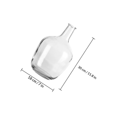 Vase en verre transparent stable pour composition florale sans basculement