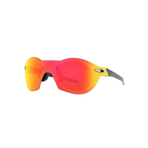 Oakley Óculos de sol masculinos armação de fibra de carbono, lentes Prizm Ruby, 48 mm