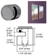 C.R. LAURENCE EG14GM CRL Gun Metal Edge Grip for 1/4" Material