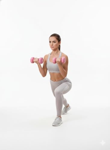 Image of Hex Dumbbell, 1 KG, Pink, Pvc Hex Dumbbell.Non-Slip Grip Handle, Set of 2, for Home and Gym Workouts