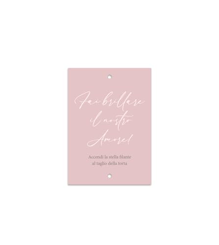 Scintille luminose per matrimonio rosa - cartoncini per stelline luminose disponibile in tutti i colori 50 pz