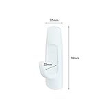 Command Large Utility Hook, Pack of 1 Hook and 2 Adhesive Strips, White - Damage Free Hanging - Holds up to 2.2kg - Image 3