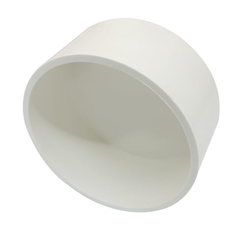 Litoexpe 1Pcs 4 Inch PVC Pipe End Cap, White SCH40 Furniture Grade Pipe Cover Fitting Plug Adapter for Build Furniture DIY Garden Shelf