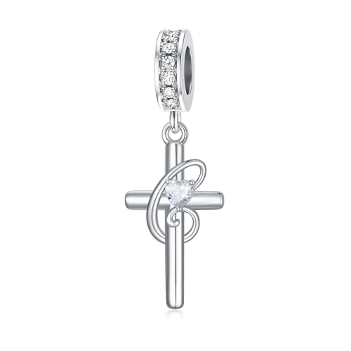 Colgante cruz plata ley 925 inicial letra abalorio cuenta para pulsera joyas mujeres PROESS