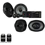 Kicker Speaker Bundle - A Pair of Kicker KS 6.5" Components & a Pair of 6x9 KS Triaxial Speakers, KS