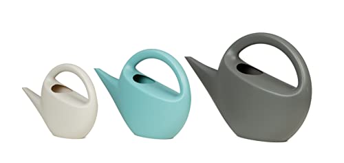 Scheurich Smilla, Gießkanne aus Kunststoff, Farbe: Matt Taupe, 33,5 cm Breite, 9,6 cm Tiefe, 22,2 cm hoch, 1,6 l Vol.