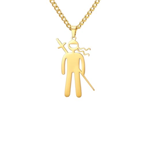 Collier Ninja chaîne robuste qui ne noircit pas pour homme et femme