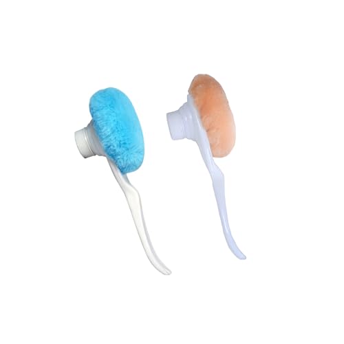 Image of The ChipmunK Store's Makeup Powder puff Combo with handle (Blue, Peach)